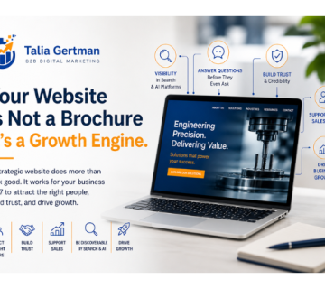 Why your website is not a brochure   talia Gertman B2B Digital Marketing